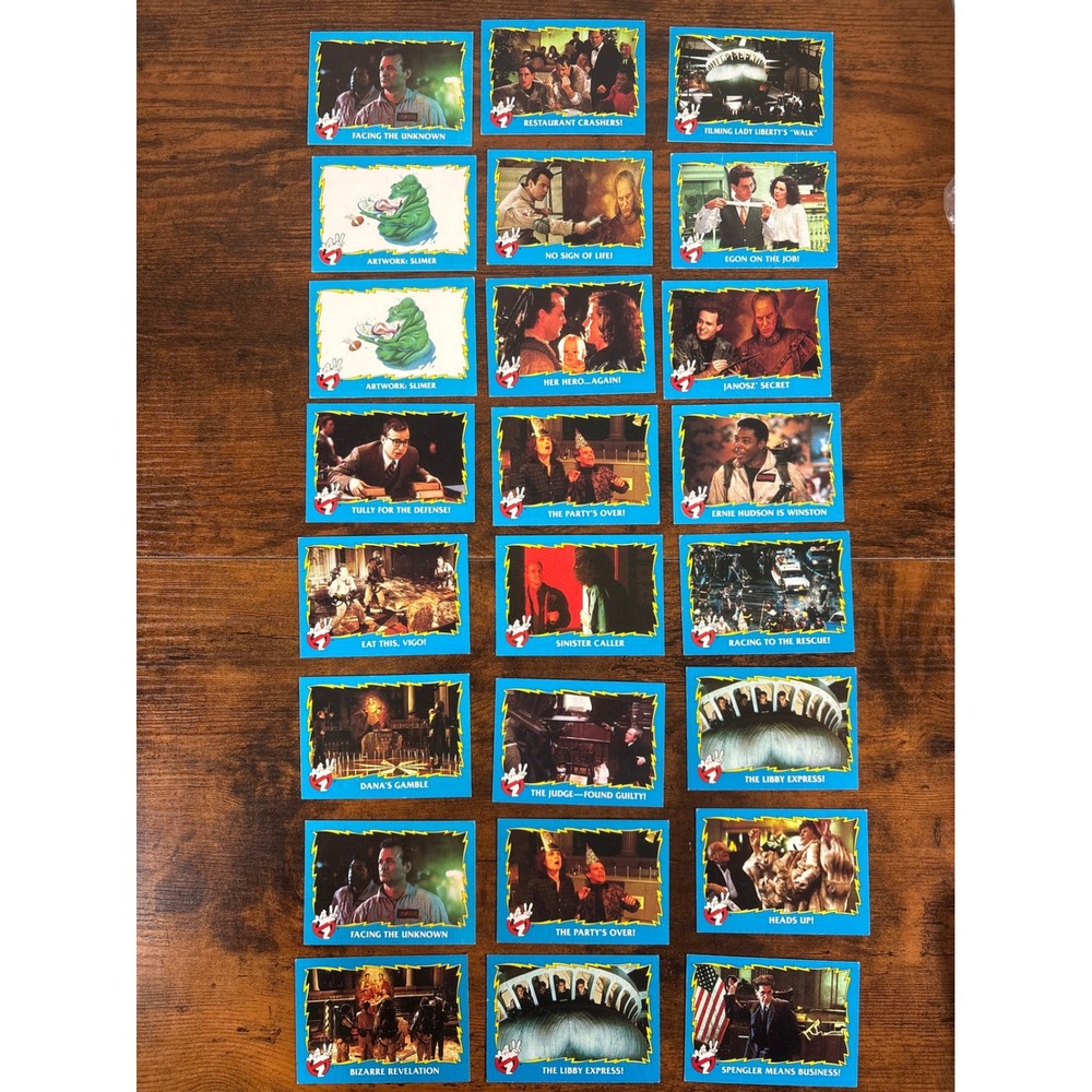1989 Topps Ghostbusters II Trading Card Lot 21 Vintage Movie Scene Cards Slimer